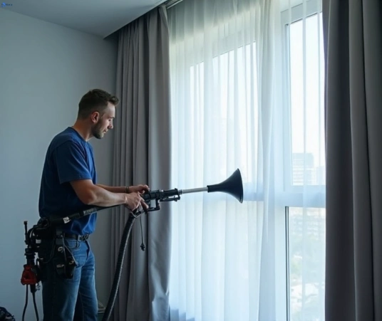 Professional drapes cleaning process tools Matty Curtain Cleaning glendenning-nsw
